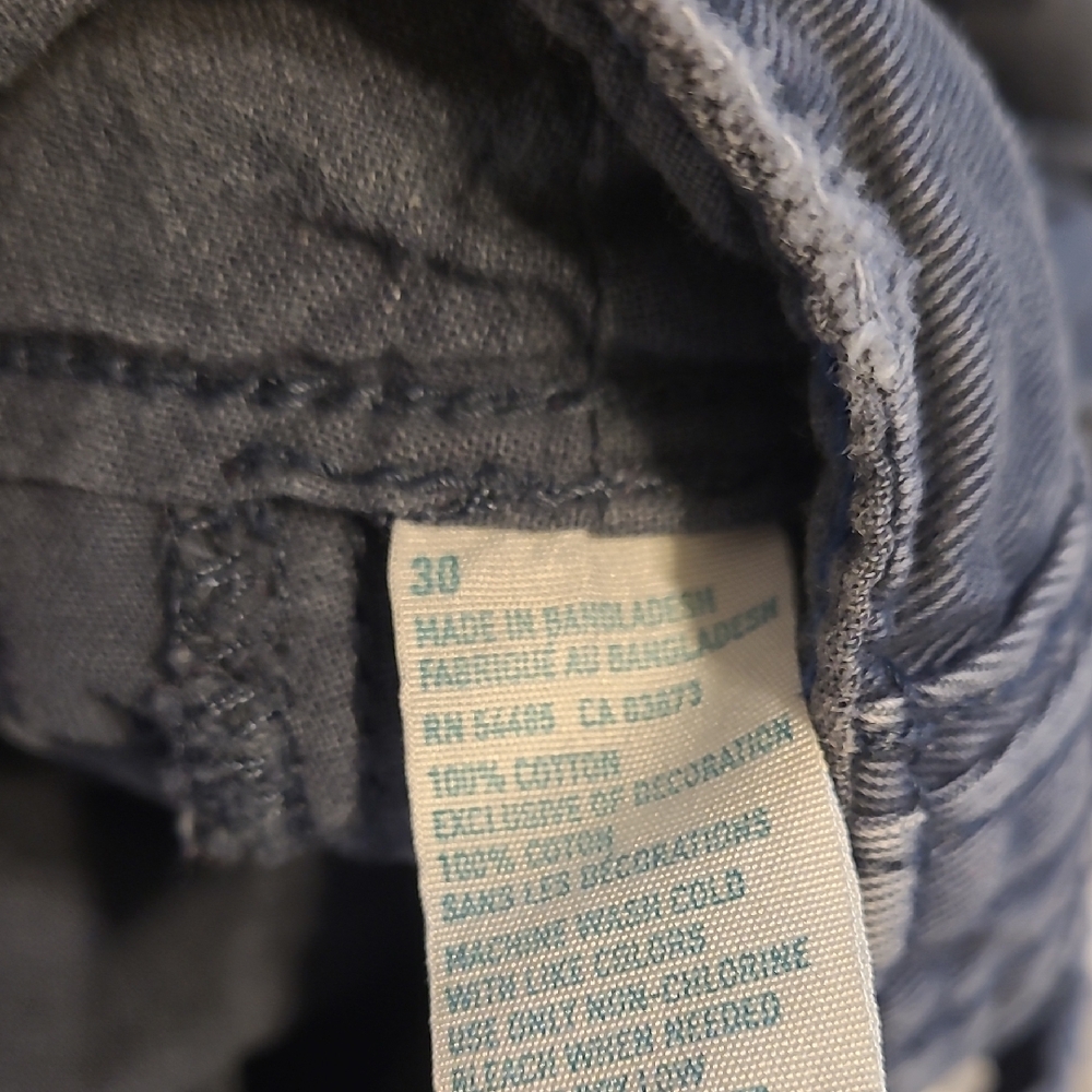 Men's Blue Cargo Shorts - Picture 4 of 4
